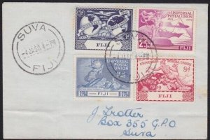 FIJI 1949 UPU set on 1950 cover - Suva cds.................................B3150