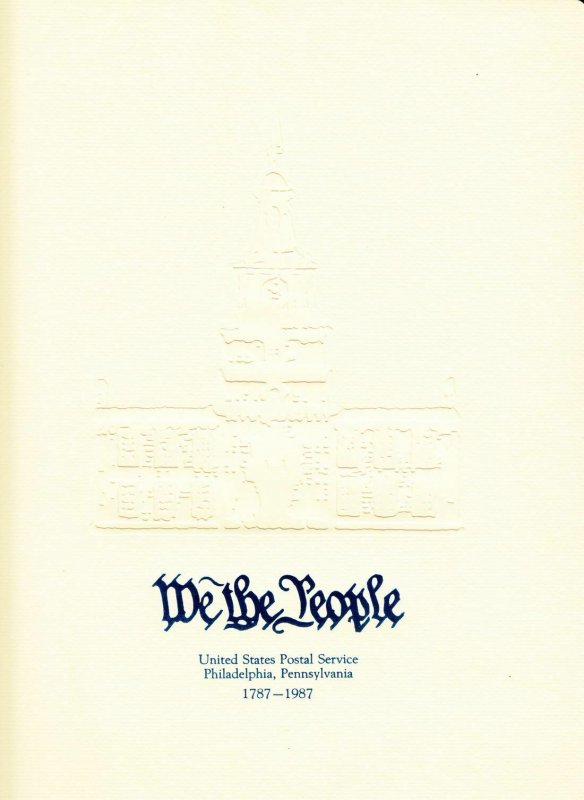 1987 We The People 8.5 X 11 poster pages with Philadelphia pictorial cancels