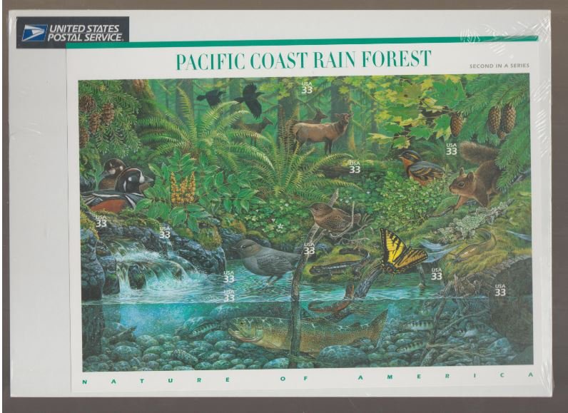 U.S. Scott #3378 Pacific Coast Rain Forest Stamp - IN PACKAGE - Mint NH Sheet