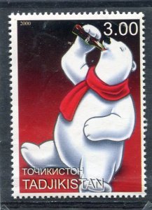 Tajikistan 2000 COCA-COLA Polar Bear 1 value Perforated Mint (NH)