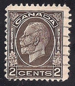 Canada #196 2 cent King George 5, Stamp used AVG