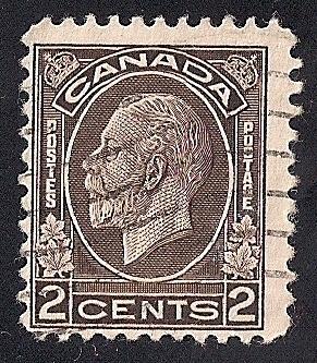 Canada #196 2 cent King George 5, Stamp used AVG