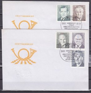 German Dem. Rep. Scott cat. 2314-2318. Working Class Leaders. First day cover.