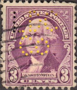 US Used 3 cent Scott# 720 Washington Perfinned Fine