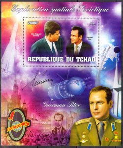 Chad 2013 Space G. Titov (5) S/S MNH