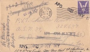 1943, Boyne City, MI to 394 Signal Regt., Alexandria, LA, Fwd. 5 Times (M5014)