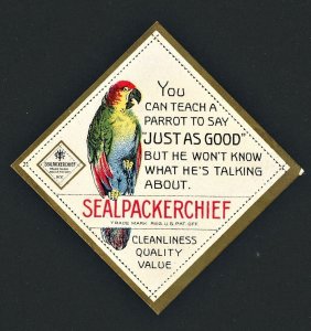 * USA * Poster Stamp  1920  Sealpackerchief Handkerchief Parrot Fashion