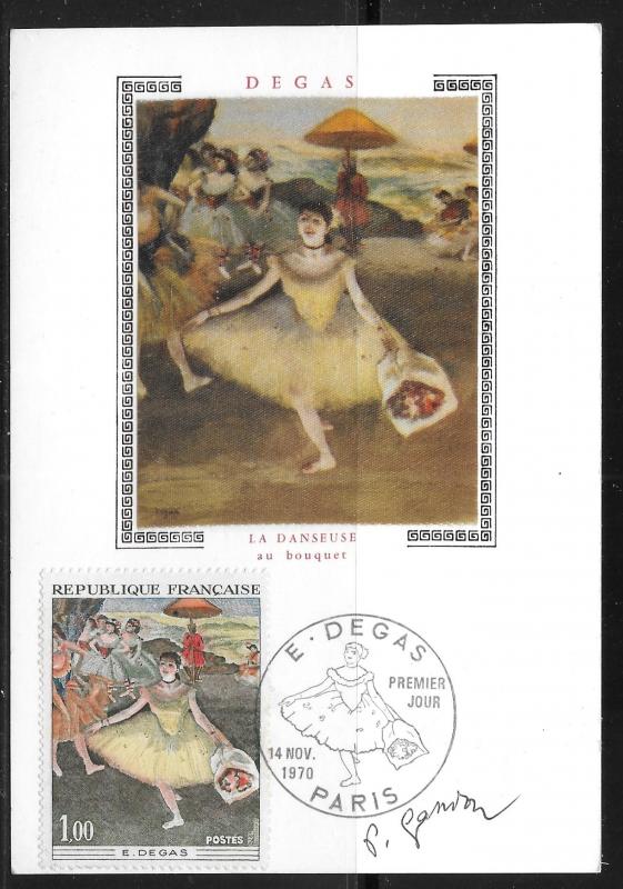 France 1276 1970 Degas Painting Maxi-card FD (z1)