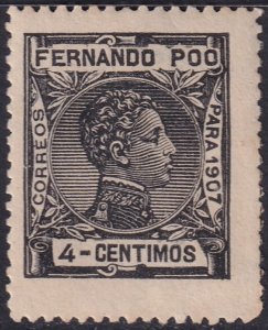 Fernando Po 1907 Sc 155 MLH* wide margins