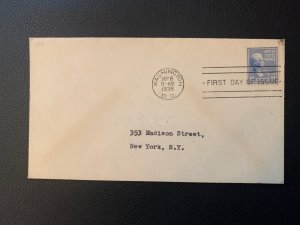 1938 11c President Polk (Scott 816) Uncacheted FDC