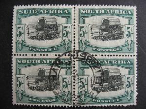 SOUTH AFRICA Sc 64 U block of 4, nice stamps, check them out! 