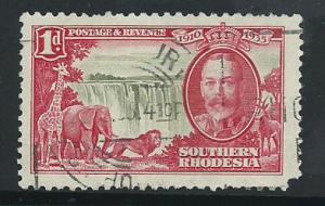 Southern Rhodesia SG 31  Used clipped corner perf