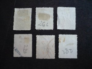 Stamps - Romania - Scott# 248-250,257-259 - Used Part Set of 6 Stamps