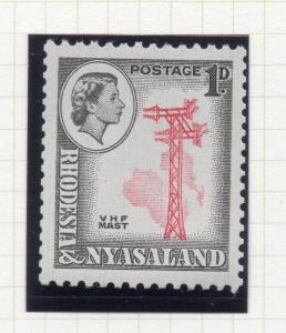 Rhodesia & NYASA 1953 QEII  Early Issue Fine Mint Hinged 1d. 071167