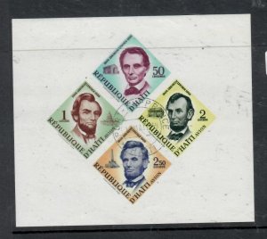 HAITI ABE  LINCOLN  SC C1441A     MINI SHEET    VFU     P0321A H