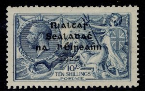 IRELAND GV SG21 var, 10s ovpt with 'Strokes over TEN, Hibernian T14c, M MINT.