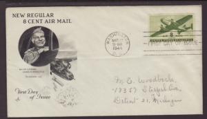 US C26 Airplane 1944 Artcraft Pencil FDC