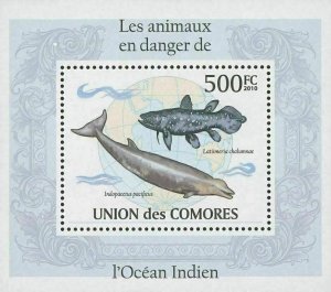 Indian Ocean Endangered Animals Indopacetus Mini Sov. Sheet MNH