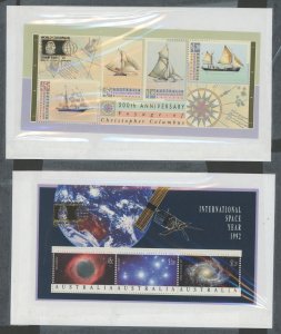 Australia  #1252B/1260B Mint (NH) Souvenir Sheet (Space)