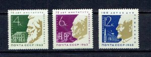 RUSSIA - 1963 ILYA MECHNIKOV - SCOTT 2803 TO 2805 - MNH