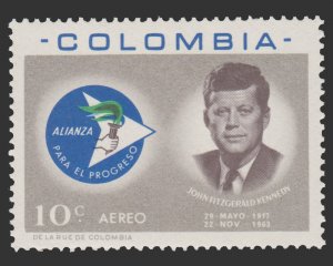 AIRMAIL STAMP FROM COLOMBIA 1963. SCOTT # C455. MINT