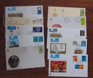 South Africa 10 x FDC 1973 1975 University Escom Sport Satellite Cats etc 