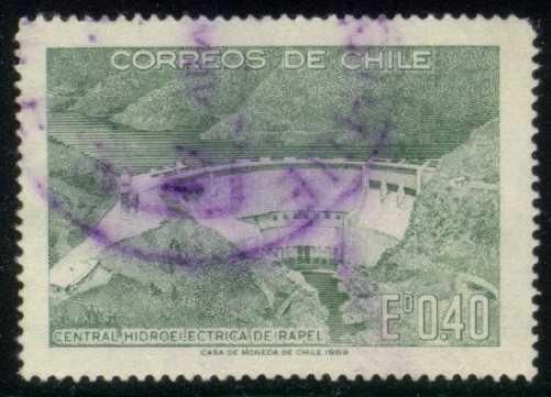 Chile #377 Rapel Hydroelectric Plant, used (0.25)