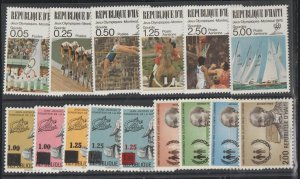 Haiti SC 705-9, 713-15, 720, C469-71, C480-2 Mint Never Hinged