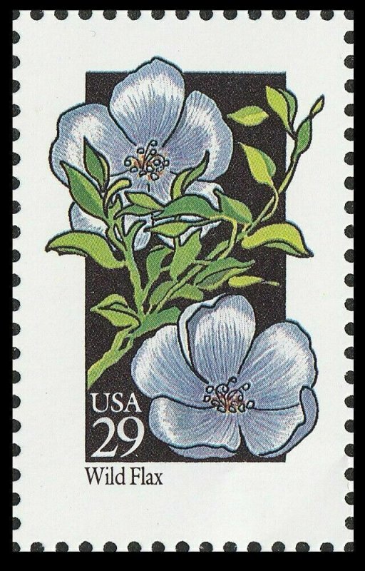 1992 29c Wildflowers: Wild Flax Scott 2696 Mint F/VF NH 