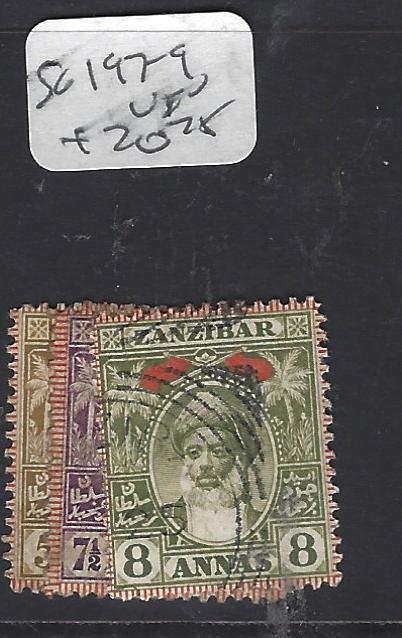 ZANZIBAR  (PP2510B)  OLD  SULTAN  SG 197-9      VFU