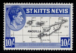 ST KITTS-NEVIS GVI SG77e, 10s black & ultramarine, LH MINT. Cat £18.