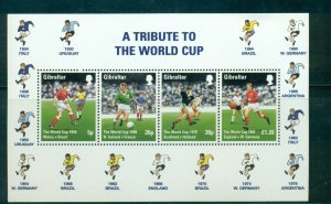Gibraltar #749a (1991 World Cup sheet) VFMNH CV $6.50