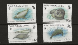British Antarctic 2009 Crabeater Seal set of 4 sg.506-9   MNH