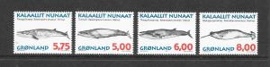 WHALES - GREENLAND #319-22 MNH