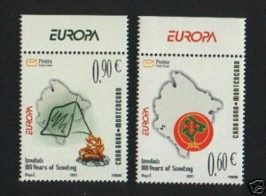 MONTENEGRO-MNH SET-EUROPA CEPT-SCOUTING-MAP-2007.