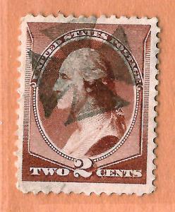 Large US Banknote Stamp w/ SOLID FLARED CROSS Fancy Cance...