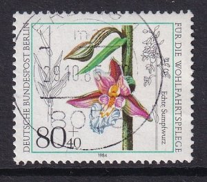 Germany  Berlin   #9NB218   used 1984 orchid  flowers 80pf