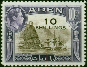 Aden 1951 10s on 10R Sepia & Violet SG46 Fine LMM