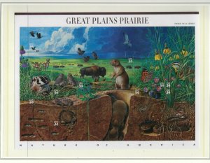 US #3506  2001 GREAT PLAINS PRAIRIE  - SHEET OF 10 34 CENT STAMPS - MINT NH