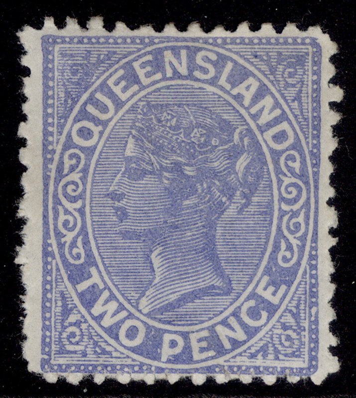 AUSTRALIA - Queensland QV SG168, 2d blue, M MINT. Cat £24. 