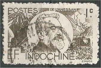 INDO-CHINA, 1944, used 1c, Lanessan Scott 251