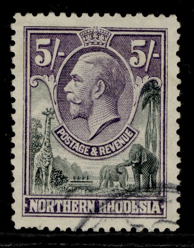 NORTHERN RHODESIA GV SG14, 5s slate-grey & violet, FINE USED. Cat £19.