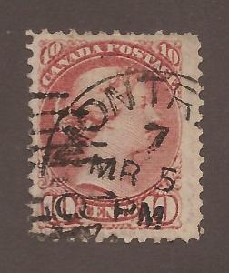 CANADA #45iii USED RE-ENTRY VARIETY DATED