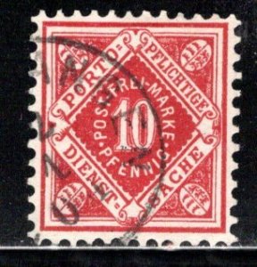 German States Wurttemberg Scott # O5, used