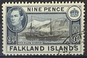 FALKLAND  ISLANDS 1938 DEFINITIVES 9d SG157 FINE USED