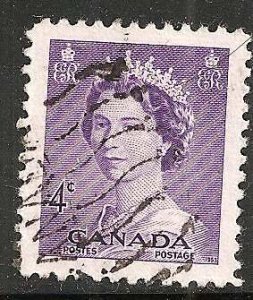 Canada 328 - Used - 4c Elizabeth II (1953) (1) +