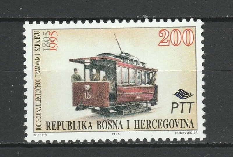 Bosnia and Herzegovina 1995 Tramway / Railway MNH stamp