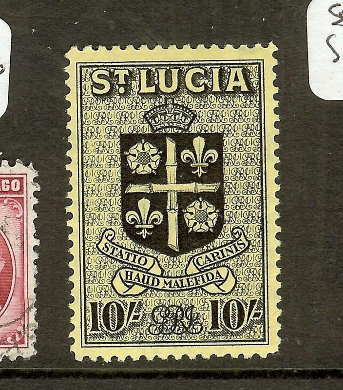 ST LUCIA (P0208B) KGVI 10/- CREST SG138  MOG