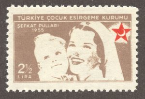 Turkey Scott RA179 Unused VLHOG - 1955 2½ l Nurse and Child - SCV $375.00