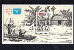MICRONESIA #C25 1986 AMERIPEX '86 MINT VF NH S/S